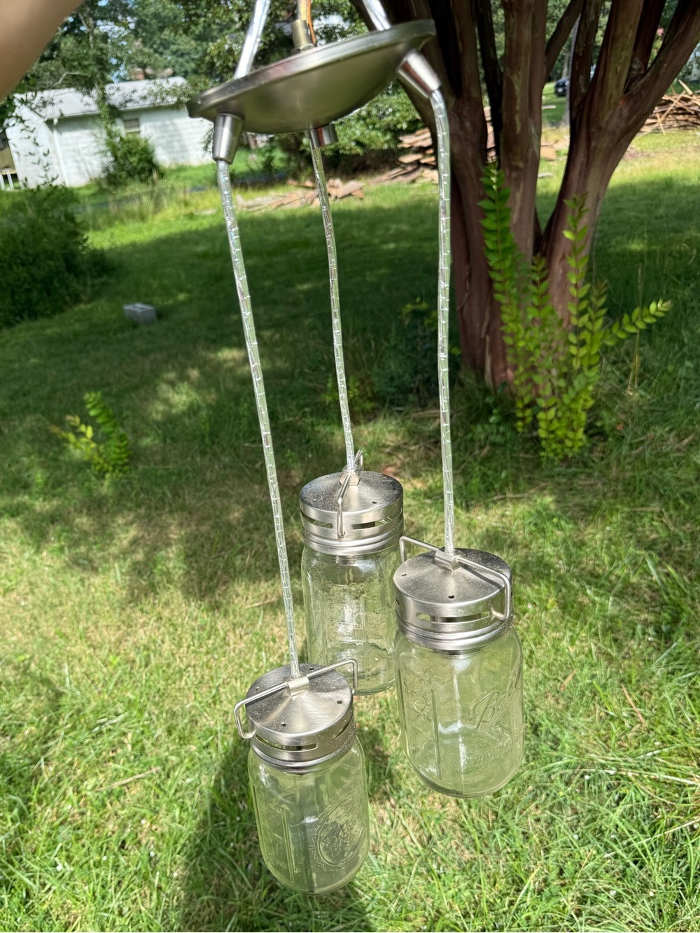 3-Mason Jar pendant light (ceiling light box install required)